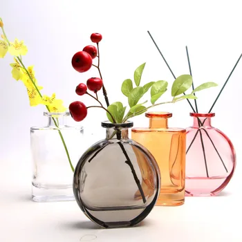 Nordic Spalvos Mini Stiklo Vaza Darbalaukio Skaidrus Hydroponic Gėlių Kompozicijų Maža Vaza Kūrybos Kvepalų Buteliukas