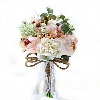 Mados Dirbtinių Gėlių Puokštė Vestuvių Nuotaka, turintis Gėlių Fotografija Rekvizitai 