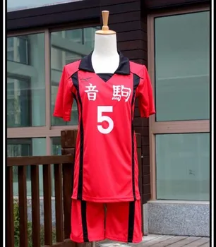 Haikyuu!! Naujas Nekoma Vidurinė Mokykla No. 5 Kenma Kozume Cosplay Kostiumų Komanda Jersey No. 1 Kuroo Tetsurou Vienodas