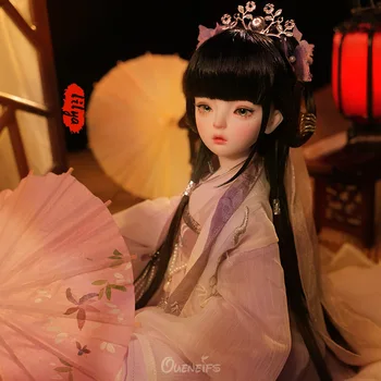 Lilya BJD Doll 1/4 Minifee Naujas Išleisti aktyviąją Mergina Kūno Chinoiserie Rožinė Suknelė Dizaino Meno Žaislai ShugaFairy