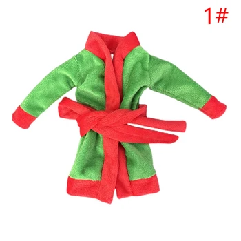 1PC Mini Kalėdų Lentynoje Elf Lėlės Rūbų, Pižamą Skraiste Elf Drabužius Lėlių Kalėdų Kostiumas 1