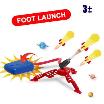 Raketų Paleidimo Vaikams Raketų Žaislas su Šviesos 3 Putų Raketos Lauke Ne Žaislai 360 ° Pakoreguota, Nuleisti Kampai 0