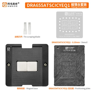 Amaoe DRA655ATSCICYEQ1 Lydmetalis Nustatyti Kit Car Chipset IC Reballing Plokštė Vietą Magnetinio Pagrindo Platforma BGA Trafaretas Alavo Augalų Akių