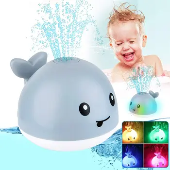 Indukcijos Banginis Vandens Purškimo Žaislų, Animacinių Filmų Elektros Flash Vandens Purškimo Baby Shower Žaislas Automatinis Vandens Purškimo Vaikų Žaislų