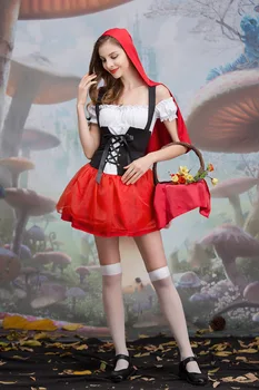 Sexy Moteris Mažai Raudona Jojimo Hood Kostiumai Suaugusiųjų Cosplay Fantasy Žaidimas Uniformas Helovinas Fancy Dress Šalis 1