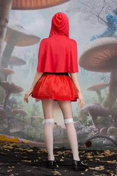 Sexy Moteris Mažai Raudona Jojimo Hood Kostiumai Suaugusiųjų Cosplay Fantasy Žaidimas Uniformas Helovinas Fancy Dress Šalis 4
