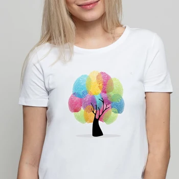 grafinis tees vasaros viršūnes harajuku marškinėlius gėlių meilė, print t-shirt goth vintage marškinėliai moterims medžio moteris estetinės drabužius femme 0