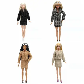 Pledas Kailio Striukė & Sijonas Barbie Lėlės Drabužiai Office Lady Darbo Kostiumas 1/6 Lėlės Komplektai Barbie Priedai Vaikams, Žaislas 11.5