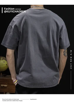 M0311 trumparankoviai marškinėliai vyriški vasaros prarasti ins banga prekės ženklo dydžio vyriški t-shirt pusė rankovės 1