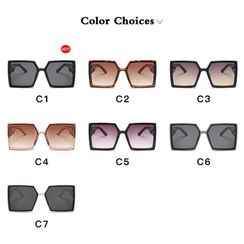 Naujas didelis aikštėje rėmo akiniai nuo saulės moterims tendencijos mados pilkos spalvos akiniai nuo saulės, lauko sporto vairavimo žvejybos UV apsauga akiniai 2