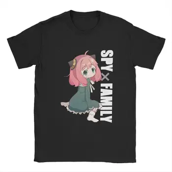 Ania Spy X Šeimos dovana Marškinėliai Vyrams 100% Medvilnės Įdomus Marškinėliai Apvalios Apykaklės Anime lover Tee trumpomis Rankovėmis Drabužius Originalas 4