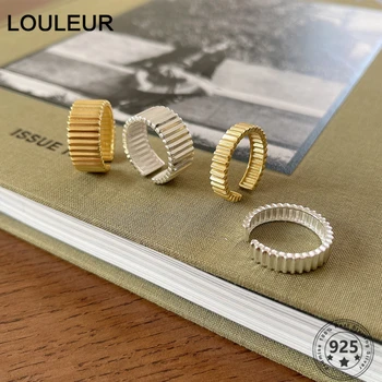LouLeur Dizaino 925 Sterlingas Sidabro Žiedas 18K Aukso Neteisėtų žvejybos Įrankių Žiedai Moterims Prabangus Žiedas 2021 Tendencija Sidabro 925 Papuošalai