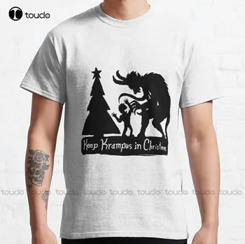 Laikyti Krampus Kalėdų Klasika T-Shirt Mens 3Xl T-Shirts Užsakymą Aldult Paauglių Unisex Skaitmeninis Spausdinimas Tee Marškinėliai Xs-5Xl Dovana