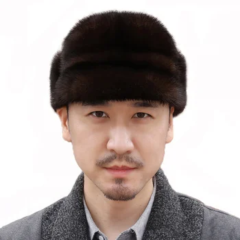 2022 M. Žiemos Visiško Kailio Kepurės Vyrams Audinės Kailio Kepurės Vyresnysis Atsitiktinis Skrybėlę Lei Feng Kailio Kepurę Vyrų Audinės Kepurės Vyrams Bžūp