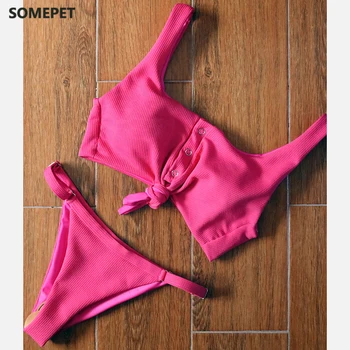 Bikini moterų maudymosi kostiumėlį 2021 Moterų Maudymosi Kostiumą, Brazilijos Seksualus Bikini Push Up maudymosi Kostiumėliai Moterims, maudymosi kostiumėlį 2 lizdinė Biquini 4