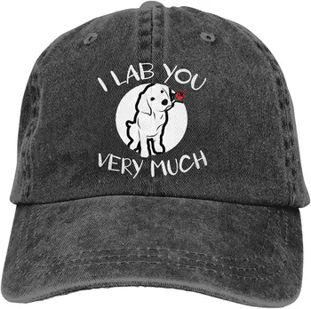 Daug pateikiama Labradoro Beisbolo Kepurė Vyrams, Moterims, Reguliuojamas Classic Vintage Plauti Medvilnės Džinsinio audinio Sunkvežimio vairuotojas Hat