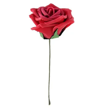 50pcs/daug Raudonos Putų PE Rose Dirbtinės Gėlės vidaus Apdaila/Nuotakos Vestuvių Dekoro Šilko Gėlių Puokštė Nuotakos Bridesmaid 2