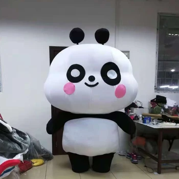 Pripučiami Panda Talismanas Kostiumas China National Treasure Mielas Giant Panda Cosplay Animacinių Filmų Lėlės Kostiumas Disfraz De Mascota Panda