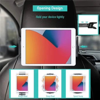 Planšetinio kompiuterio Laikiklį Automobilių Pagalvėlės išmanieji telefonai/Switch/iPad Laikiklis Sukasi 360 Reguliuojami galinių sėdynių Tablet Prijungti Tampus Laikiklis 2