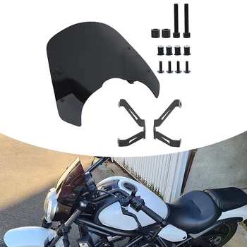 Motociklo Priekinio stiklo priekinio, galinio Stiklo pertvara nuo Vėjo prekinis, galinis Stiklo Apima Ekraną Tinka Kawasaki VN650 VN650s EN650 2015-2022 0