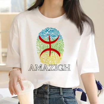 Amazigh marškinėlius moterims komiksų manga harajuku top girl 2000 grafinis drabužiai