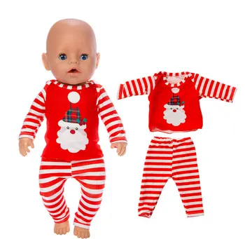 2019 Naują Kalėdų Lėlės Drabužiai Kostiumas Tinka 43cm Baby Doll 17inch Reborn Baby Doll Priedai 0