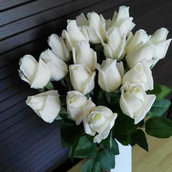 25 Piecse Viso Parduoti Nekilnojamojo Touch Rožių, Pokylių/Home/Vestuvių Papuošimas Dirbtinės Gėlės Nuotakos Puokštė Gėlių, Rožės