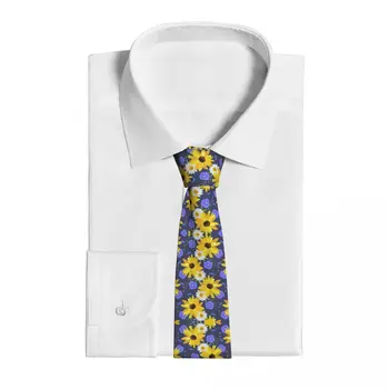Saulėgrąžų Modelis Vyrų Necktie Liesas Poliesterio, 8 cm Klasikinis Kaklo Ryšius Shirt Mens Priedai Cravat Šalis 2