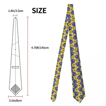 Saulėgrąžų Modelis Vyrų Necktie Liesas Poliesterio, 8 cm Klasikinis Kaklo Ryšius Shirt Mens Priedai Cravat Šalis 5