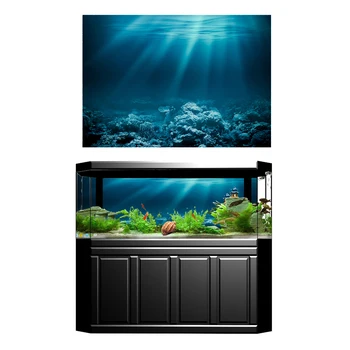 3D HD Akvariumas Visatos Kraštovaizdžio Plakatas vienpusis Žuvų Bakas Fone
