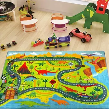 Miesto Miško Gyvenimo Žaidimas Modelis Atspausdintas Kilimėlis Vaikų Kambarį Virtuvės Puošmena, Kilimų Namų Reikmenys Veltinio Kilimų 0