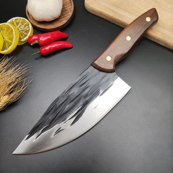 Rankinio Kalimo Virtuvinis Peilis Didelis Anglies Plieno Kapojimo Cleaver Chef Peilis Maisto Ruošimo Priemonės Mėsos Slicer Mėsininkas 0