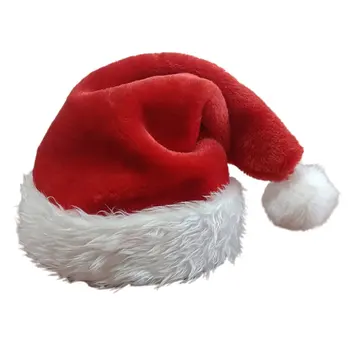 Navidad Naujųjų Metų Storio Pliušinis Kalėdų Skrybėlę Suaugusiems Vaikams Kalėdų Dekoracijas Namuose Kalėdos Santa Claus Dovanos Šiltas Žiemą Kepurės