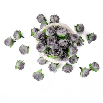 Rožių Gėlių Dirbtinis Vadovų Galvos Netikras Vestuves Rožės Pilka Flowershydrangea Šilko Urmu Mini Dekoro Nuotakos Clothcrafts Rudenį Dirbtiniais