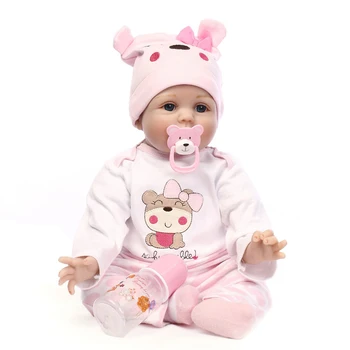 Nešiojamų Kilnojamojo Reborn Baby Doll Silikono Gyvas Realus Žaislas Bamblys Kūdikio Vaikystės Draugas, Juokingi Gimtadienio Vaikų Dovanų