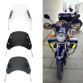 Universalūs Motociklo priekinis žibintas priekinis Stiklas 5-7 colių Priekinio stiklo Honda Kawasaki, Suzuki pertvara nuo Vėjo