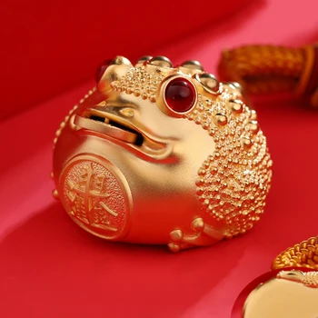 Nauja Sidabro vadovas Jin Chan Ri Jindou aukso pakabukas rankena masažas raktų pakabukas vyrų ir moterų retro maišelį papuošalai