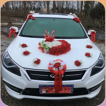 2019 Nauja meilė stiliaus Dervos Swan Vestuvių automobilių dirbtinio šilko gėlių scenografija plaukti išdėstymas papuošti 2