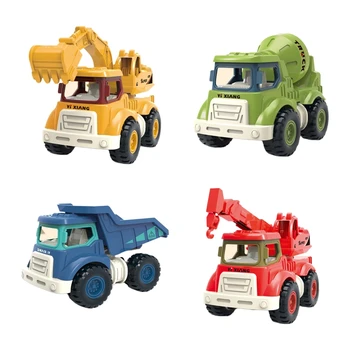 Baby Automobilių Žaislas Mini Traukti Atgal Sunkvežimis su Lanksčius Sąnarius Modeliavimas Ekskavatorių/Maišytuvas Sunkvežimis/Automobiliniai/Sedanas Vaikiška Smėlio Dropshipping