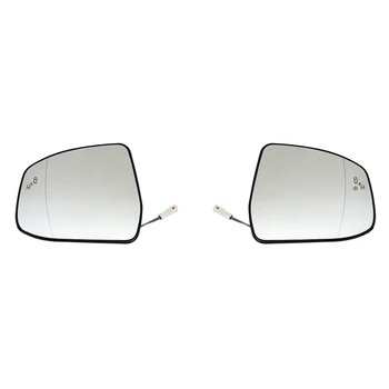 Durų Sparno Pusės Veidrodis Stiklas Šildomas Blind Spot Įspėjimas Su Pagrindo Plokštė, Skirta Ford Focus MK2 MK3 Mondeo MK4