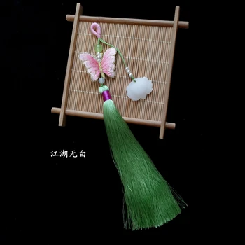 Kinijos siuvinėjimo drugelis sagtis slėgio atvartas cheongsam kutas pakabukas sagė Han Kinų drabužių priedai Lotus moteris 1