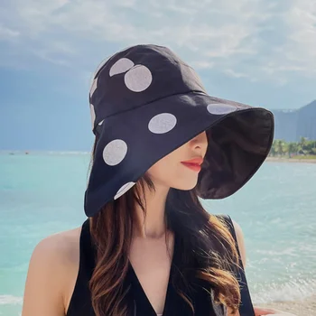 Moterų Skydelis Paplūdimys Skrybėlės Didelio Masto Kraštų, Sulankstomas Reguliuojamas Anti-Uv Moterų Saulės Skrybėlę Lauko Kelionių Panama Ponios Bžūp 4