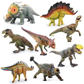 Modeliavimo Dinozaurų Žaislas Gyvūnų Modelio Velociraptor Ankylosaurus Carnotaurus Stegosaurus Tyrannosaurus Rex Vaikų Dovanų