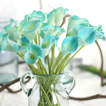 10vnt dirbtinių gėlių Miniatiūriniai calla lily dirbtinė gėlė dirbtinė augalų namų puošybai netikrą gėlės