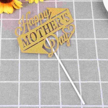 Pyragas Laimingas Topper Gimtadienio Dieną Mama S Motinos Dekoracijos, Pyragai Aukso Cupcake Rėžtuvės  3