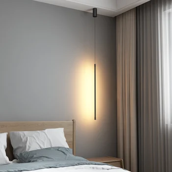 Šiaurės Lempa LED Sieniniai šviestuvai Šiuolaikinės Aliuminio Kabinti Šviesos Armatūra Paprasta Šalia Hanglamp Miegamojo Kambarį Hanglampen 2
