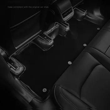 Automobilio Grindų Kilimėlio TPE XPE automobilių pagalvėlę 21 model3/y/x/s Automobilių specialios pėdos Padas visi aplink 5