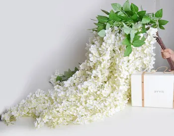 EMS Nemokamas Pristatymas 1.6 M Dirbtinis Wisteria Gėlių Pintais Šilko Gėlių Plotai Girliandas Vestuves Apdailos Namų Papuošalas