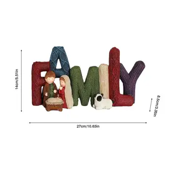 Šeimos Meilė Puikūs Gražus Laiškas Gimimo Ornamentu Kalėdų Dekoro Elegantiškas Gimimo Nustatyti Namų Papuošalas Šventosios Dervos Amatų 5