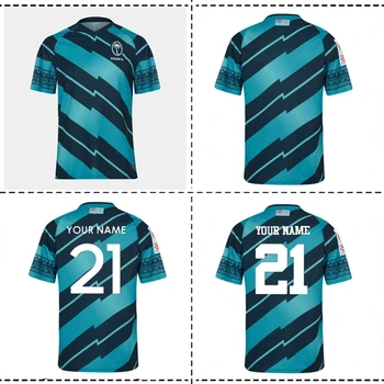 Fidžis 7s Toli Regbio Marškinėliai 2021 2022 FIDŽIS SEKSAS 7s REGBIO TOLI MOKYMO DŽERSIS, dydis S-XL-5XL